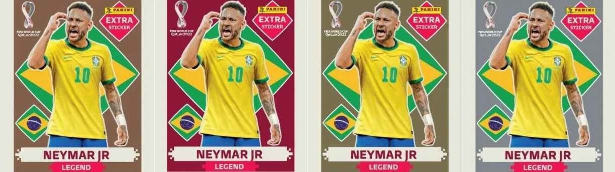 Copa 2022 Qatar Figurinha Lendária Legend Rookie Raras Prata Varios  Jogadores Neymar, Messi, Cristiano Ronaldo, kylian Mbappe