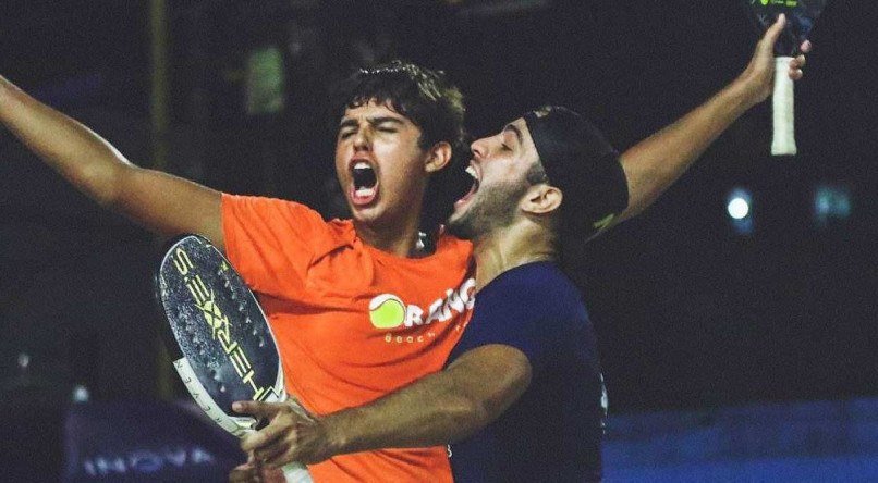 Pedro Guruba e Pedro Rudgio, dupla de Beach Tennis em Pernambuco