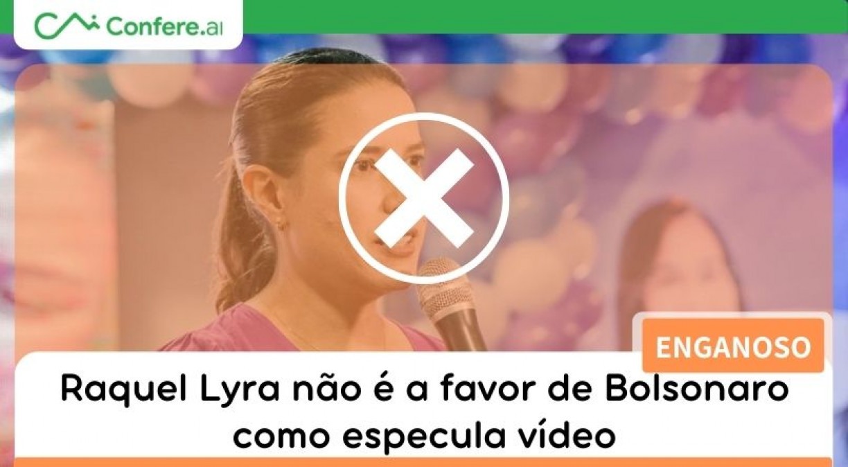 Raquel Lyra não é a favor de Bolsonaro como especula vídeo