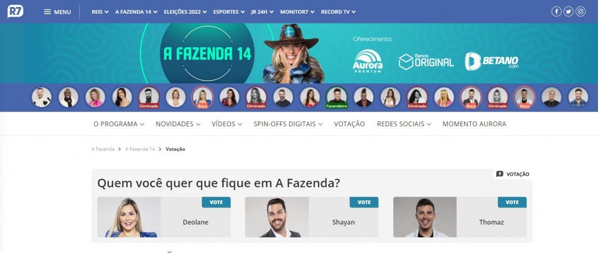 A Fazenda 15: como votar para salvar peão da 1ª Roça