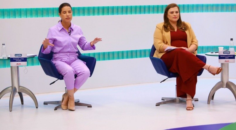 DEBATE NA TV JORNAL DAS CANDIDATAS AO GOVERNO DE PERNAMBUCO MAR&Iacute;LIA ARRAES (SOLIDARIEDADE) X RAQUEL LYRA (PSDB)