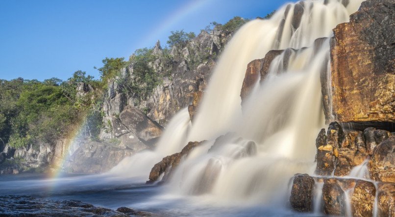 A Cachoeira das Cariocas é o ponto alto da Trilha dos Cânions