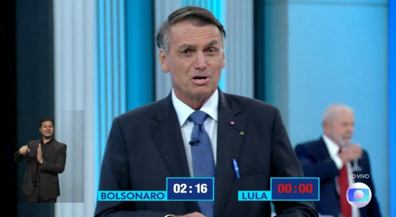 No debate presidencial da TV Globo, Lula e Bolsonaro se confrontaram