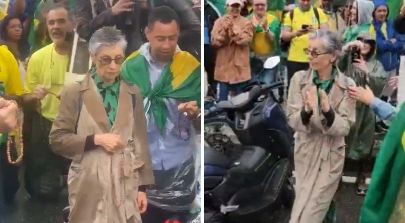 Cássia Kis participou das manifestações nas estradas no Rio de Janeiro