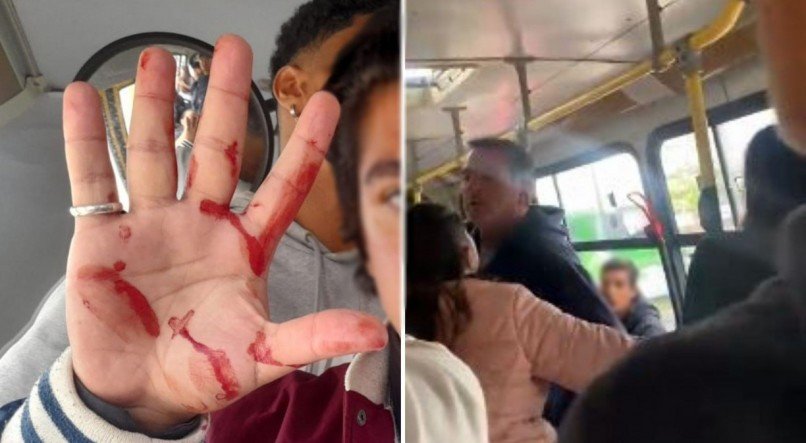 Adolescentes são agredidos por manifestantes bolsonaristas em São Paulo.