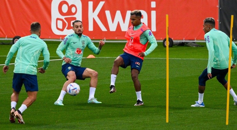 Treino da seleção brasileira em Turim