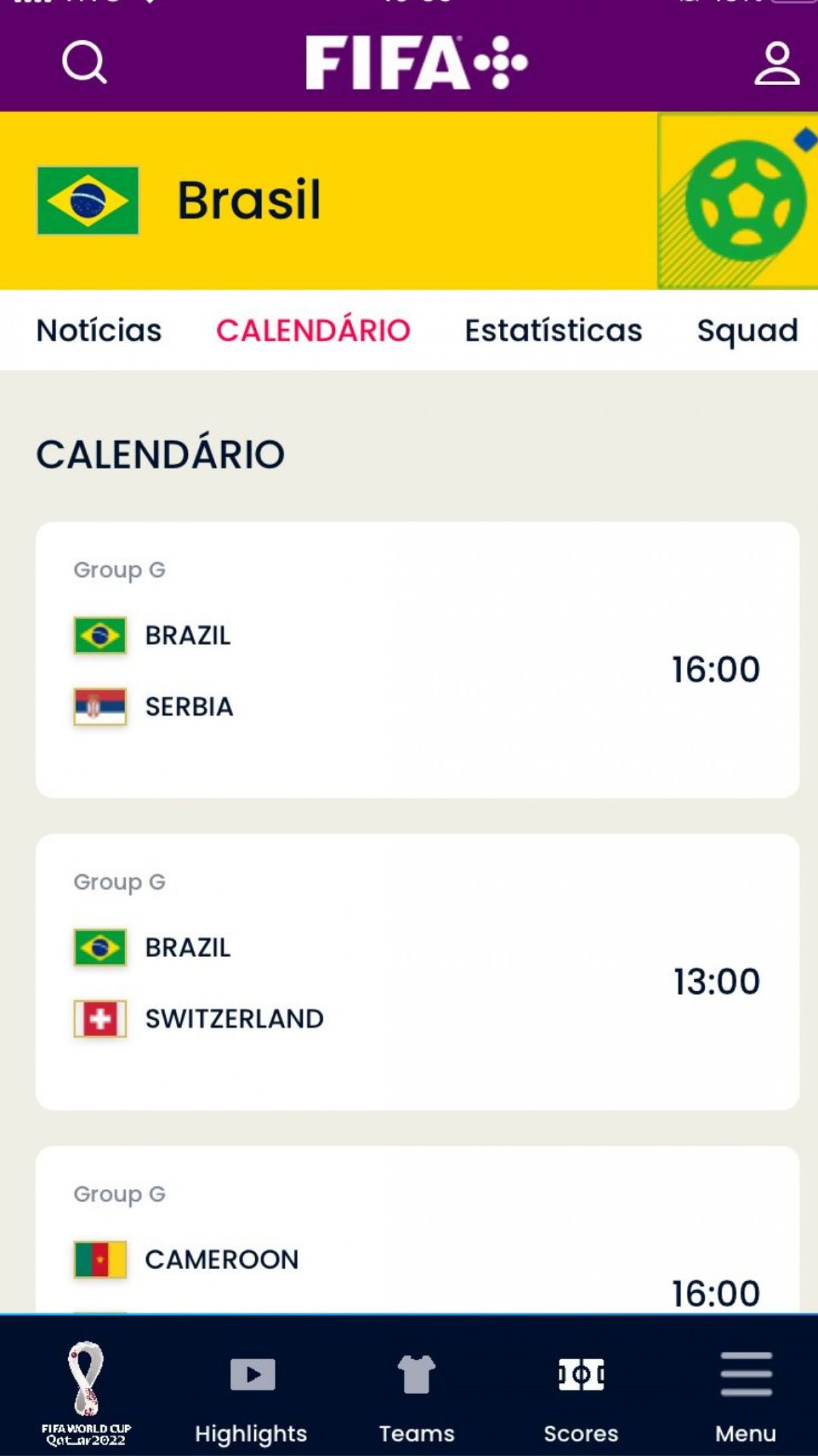 Fifa divulga tabela detalhada da Copa do Mundo; veja horários dos jogos do  Brasil - Jogada - Diário do Nordeste