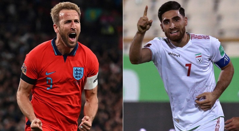 Inglaterra e Irã se enfrentam nesta segunda pela Copa do Mundo 2022