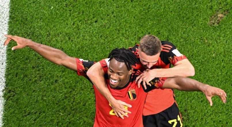 Michy Batshuayi marcou em Bélgica x Canadá, na Copa do Mundo 2022