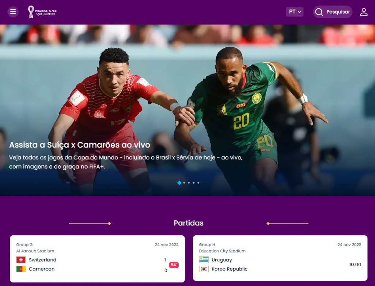 FIFA+: como usar o app para assistir à Copa do Mundo 2022 ao vivo