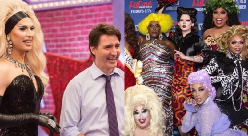 Justin Trudeau durante participação em Canada's Drag Race