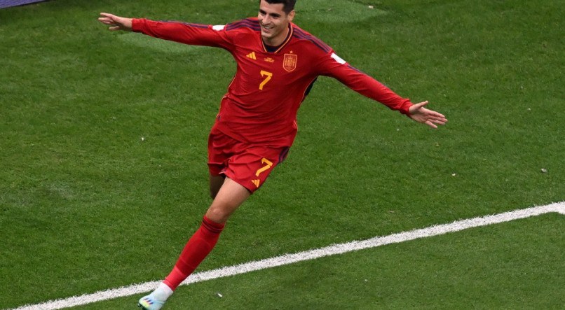Morata marcou o gol da Espanha no empate com a Alemanha pela Copa do Mundo 2022