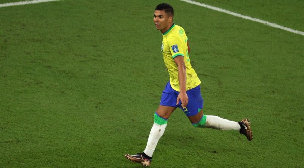 Casemiro marcou o gol da vit&oacute;ria do Brasil sobre a Su&iacute;&ccedil;a pela Copa do Mundo 2022