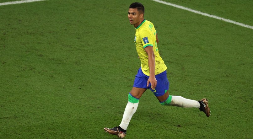 Casemiro marcou o gol da vit&oacute;ria do Brasil sobre a Su&iacute;&ccedil;a pela Copa do Mundo 2022