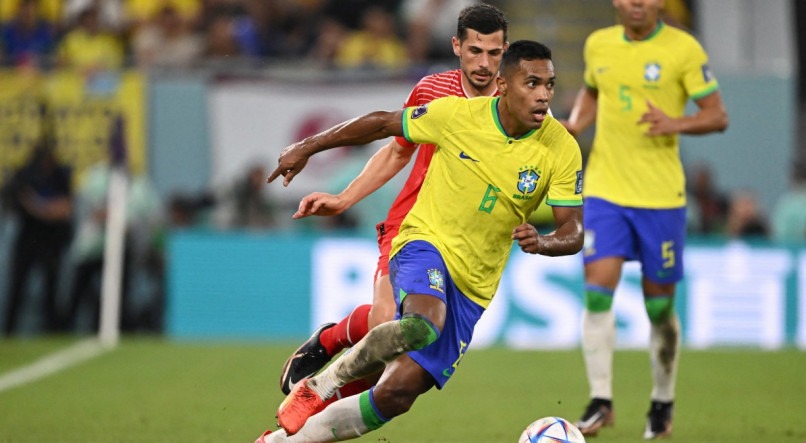Alex Sandro disputou as duas primeira partidas do Brasil na Copa do Mundo do Qatar 2022