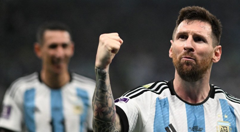 Messi fez o primeiro gol da Argentina no jogo