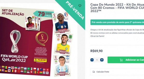 Kit de Atualização do Álbum da Copa custará R$ 69,90