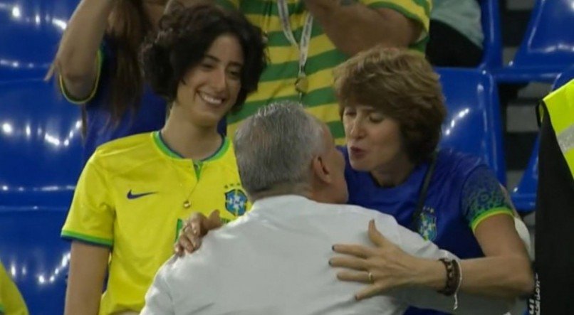 Gabrielle e Rosemari Rizzi são filha e esposa de Tite, técnico da Seleção Brasileira.