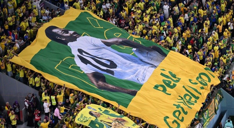 Homenagem a Pel&eacute; na Copa do Mundo 2022