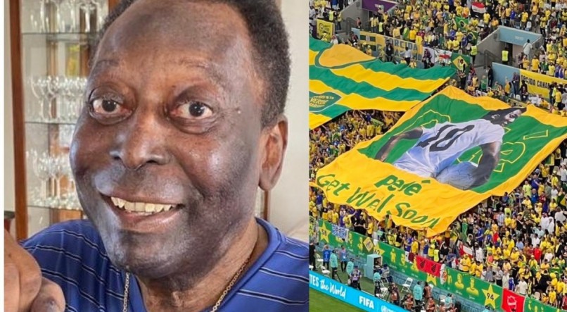 'Pelé get well soon', diz mensagem da torcida