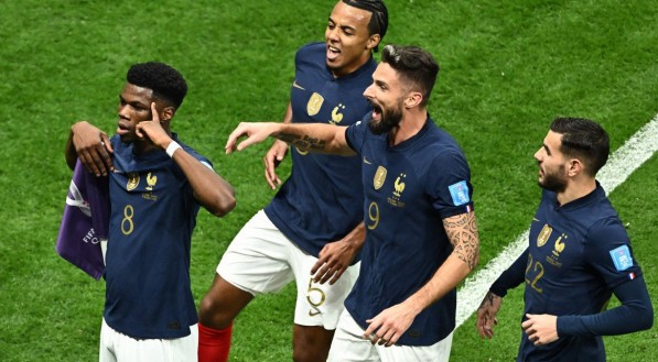 Antes de enfrenta a Argentina na final, a Fran&ccedil;a venceu Marrocos na semifinal da Copa do Mundo 2022
