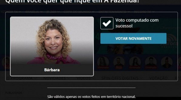 A Fazenda 2022: Passo a passo 4 como votar no R7