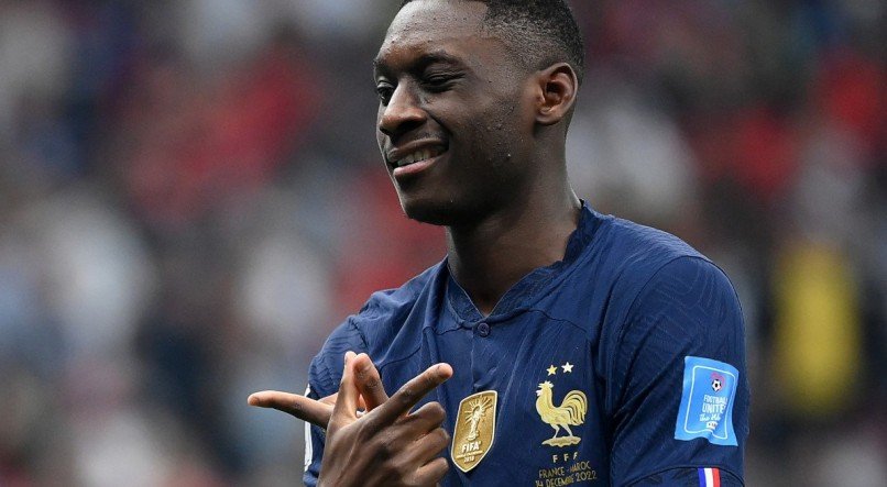 Kolo Muani marcou o segundo gol da vit&oacute;ria da Fran&ccedil;a sobre Marrocos na semifinal da Copa do Mundo 2022