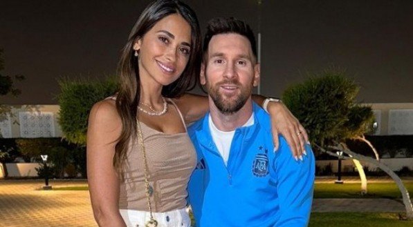 Messi e a esposa Antonela Raccuzzo