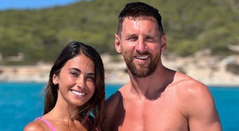 Messi e a esposa Antonela Raccuzzo