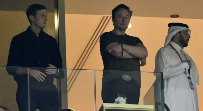 Jared Kushner ao lado de Elon Musk. 