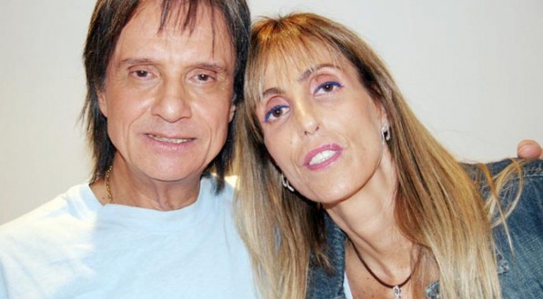 Roberto Carlos com a sua falecida filha mais velha, Ana Paula.