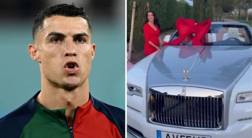 Cristiano Ronaldo ganhou da mulher, Georgina Rodríguez, uma Rolls Race