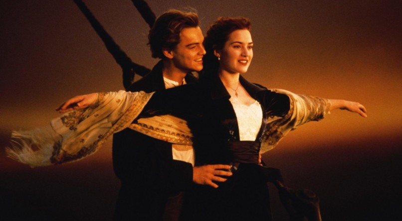 Kate Winslet e Leonardo DiCaprio s&atilde;o Rose e Jack em 'Titanic'