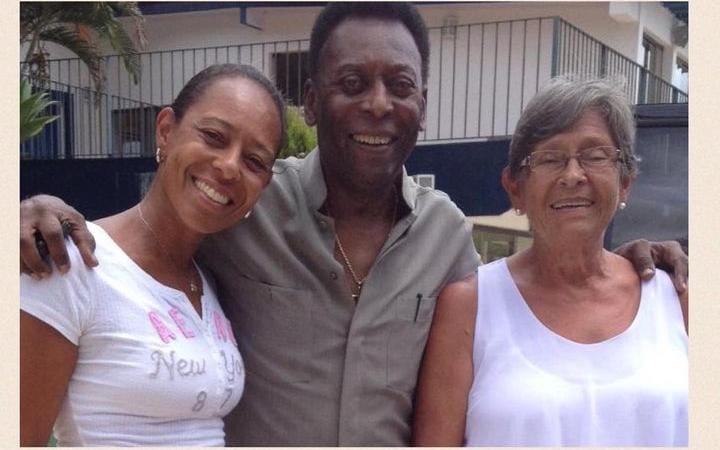 Fl&aacute;via, filha que Pel&eacute; teve fora do casamento