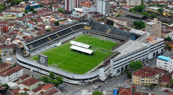 VILA BELMIRO Estádio terá uma tenda para receber caixão dourado do Rei Pelé