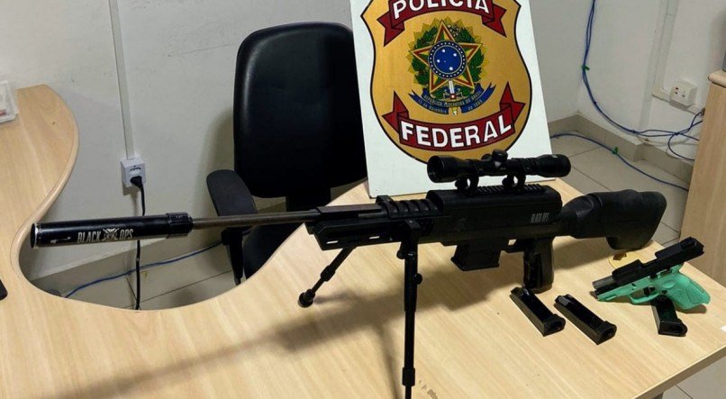 Arma que estava em posse do suspeito de ameaçar Lula, em vídeo, foi apreendida pela Polícia Federal