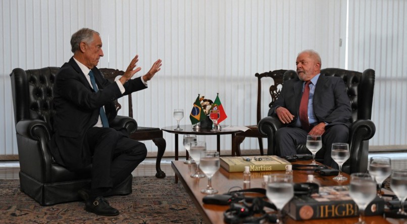 Lula também teve um encontro com Marcelo Rebelo, presidente de Portugal