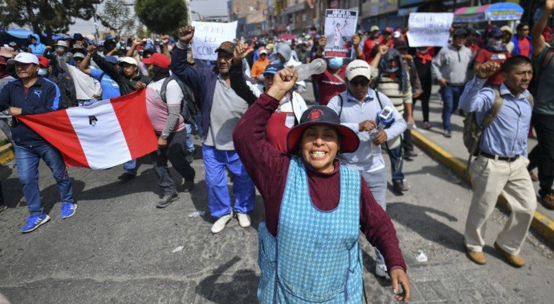 A Defensoria do Povo reportou manifestações, paralisações e bloqueios em 30 das 195 províncias peruanas