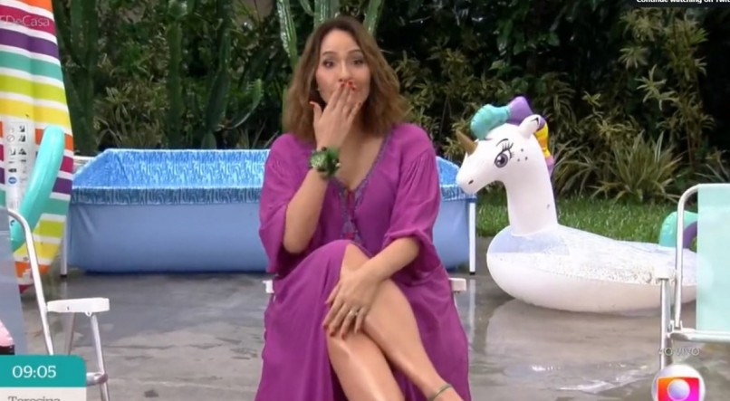 Maria Beltrão cometeu uma gafe ao vivo durante o 'É de Casa'