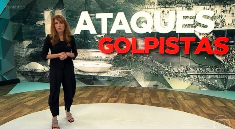 Poliana Abritta surpreendeu o público no final do 'Fantástico' sobre os ataques golpistas em Brasília