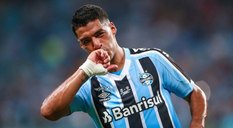 Luís Suárez esteve no jogo entre Grêmio e Caxias