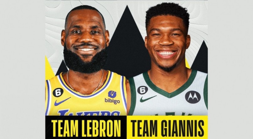 LeBron James (Lakers) e Giannis Antetokounmpo (Bucks) se enfrentarão pela terceira vez como capitães das equipes do All-Star Game