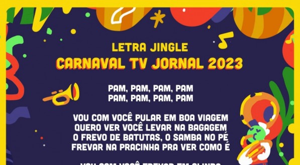 Letra jingle Carnaval TV Jornal 2023