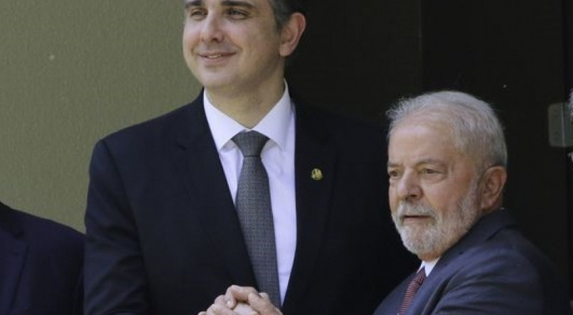 Presidente da Rep&uacute;blica, Luiz In&aacute;cio Lula da Silva, e o presidente do Senado, Rodrigo Pacheco