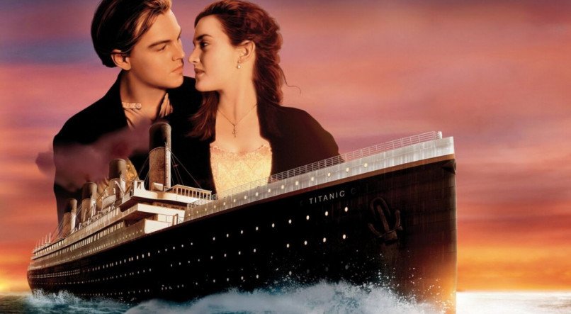 Leonardo DiCaprio e Kate Winslet são os protagonistas de 'Titanic'. 