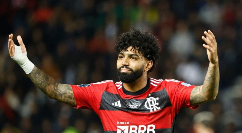 Gabigol &eacute; a refer&ecirc;ncia no ataque do Flamengo diante do Olimpia pela Libertadores