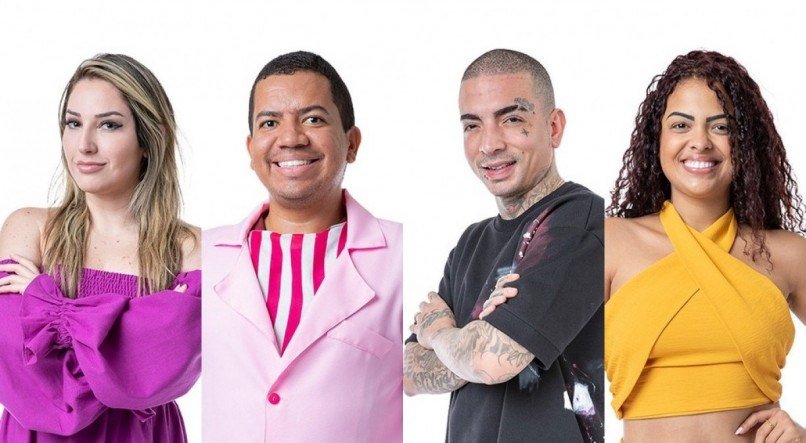 Amanda, Bruno, MC Guim&ecirc; e Paula formaram o pared&atilde;o do BBB 23