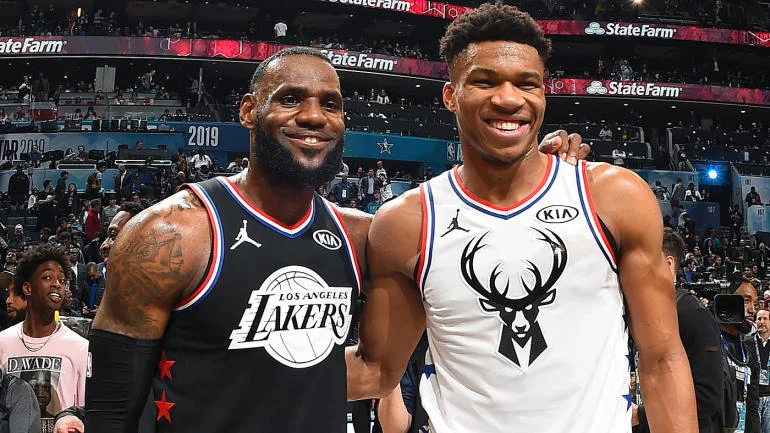 LeBron James e Giannis Antetokounmpo foram os capit&atilde;es do NBA All-Star Game 2024