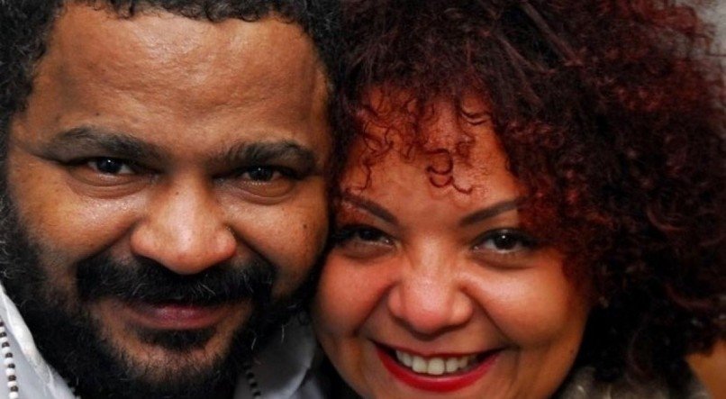 Arlindo Cruz e sua esposa, Babi Cruz. 