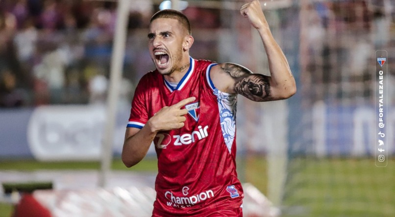 Thiago Galhardo marcou um dos gols do Fortaleza sobre o Independiente de M&eacute;rida pela Sul-Americana